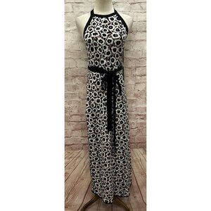 Diane Von Furstenberg X Target Halter Tie Neck Neutral Poppy Knit Midi Dress - S